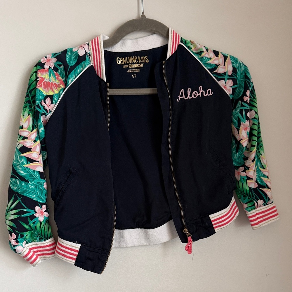 Floral Aloha Bomber Jacket
